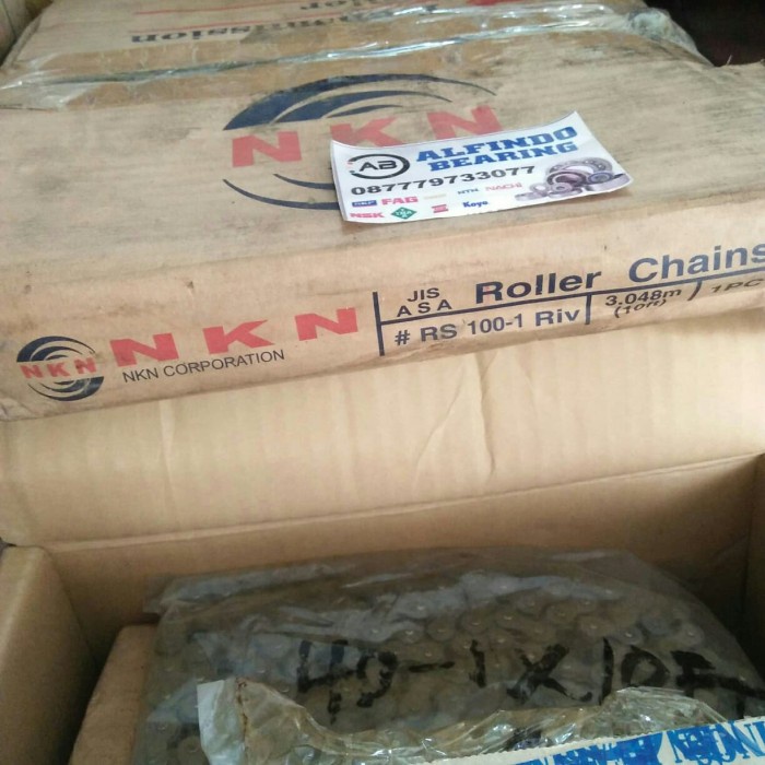 Rantai Roller Chain Rs 100-1 Single Nkn Best