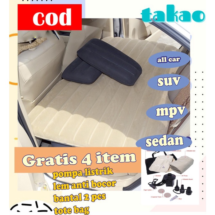 Bherby Kasur Mobil Matras Tiup Angin Avanza Brio Innova Sedan Suv Mpv Truck