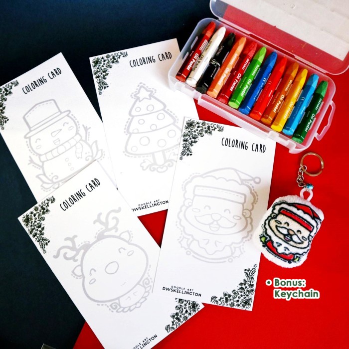 

Paket Mewarnai Anak Coloring Box Christmas Natal Kartu Gambar Melukis