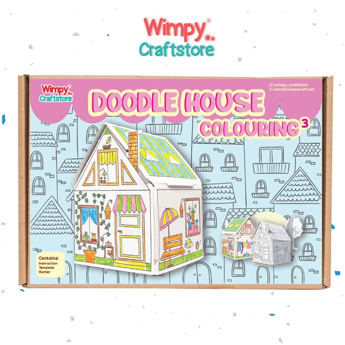 

Wimpy Doodle House Colouring Diy Craft Kit Art Set Painting Kit