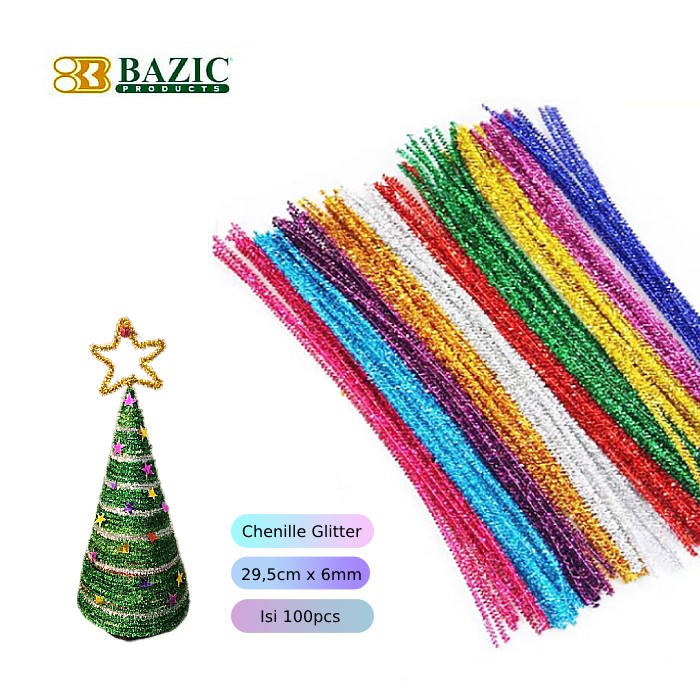 

Bazic Glitter Twist Wire Pipe Chenille Plush - Kawat Beludru