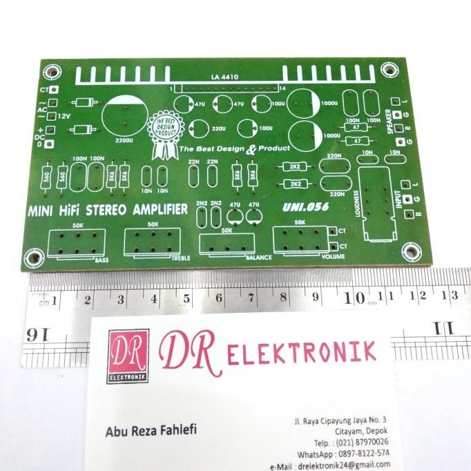 Terbaru PCB mini hifi stereo amplifier ampli LA 4410 LA4410 UNI 056 dre3 Kualitas Baik