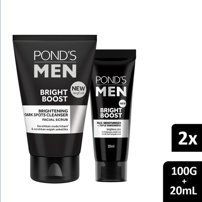 Terbaru Ponds Men Facial Foam Bright Boost 100G And Face Moisturizer 20Ml