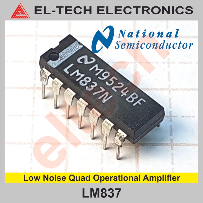 TERLARIS LM837 LM837N LM 837 837N Low Noise Quad Operational Amplifier