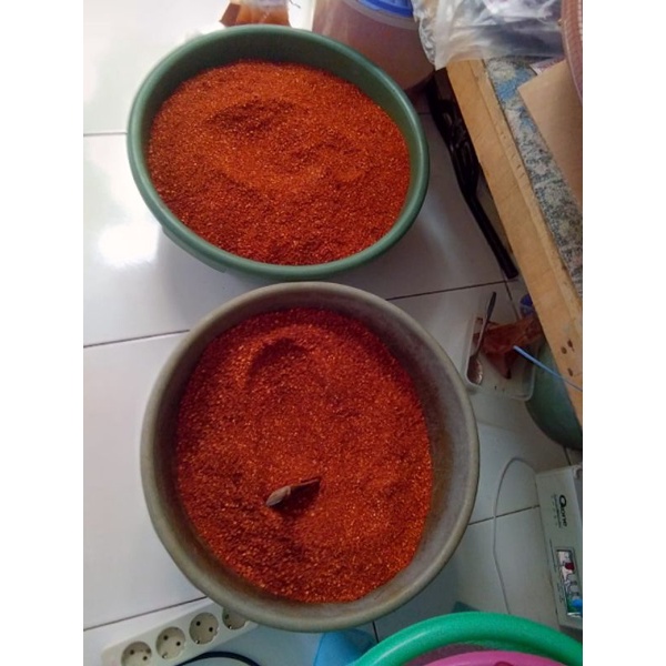 

Cabe Kering Tumbuk/Bubuk Daun Jeruk 1Kg/ 1000 Gram