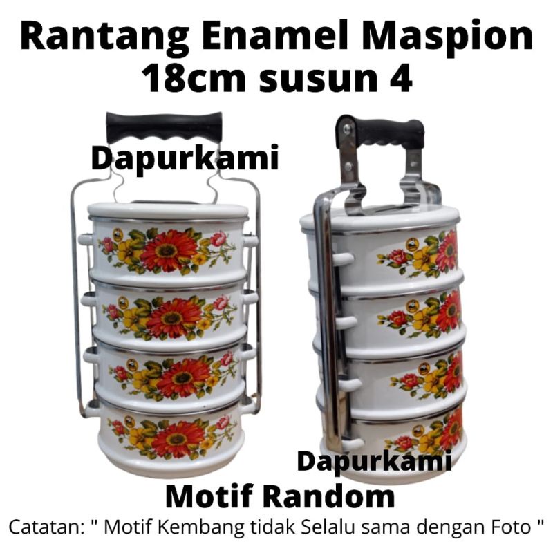 Rantang Tenong 18 Susun 4 Rantang Enamel Maspion