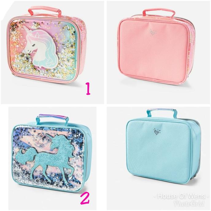 Justice Unicorn Ombre Shaky Lunch Tote - Tas Bekal Justice Original