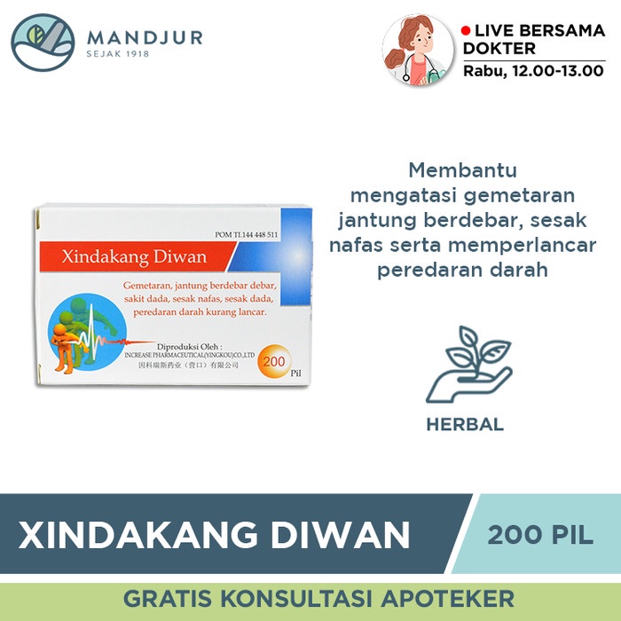 Xindakang Diwan - Obat Herbal Jantung Lemah Dan Sering Berdebar