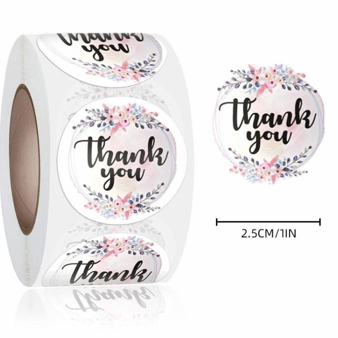 

Sticker Thank You Bunga Isi 500 Stiker Rol Murah Cutting Sticker Vinyl Pengiriman Cepat
