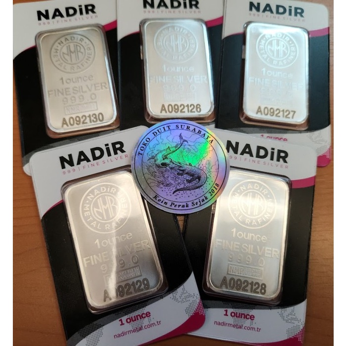Perak Batangan Nadir Metal Refining - 1 Oz Silver Bar