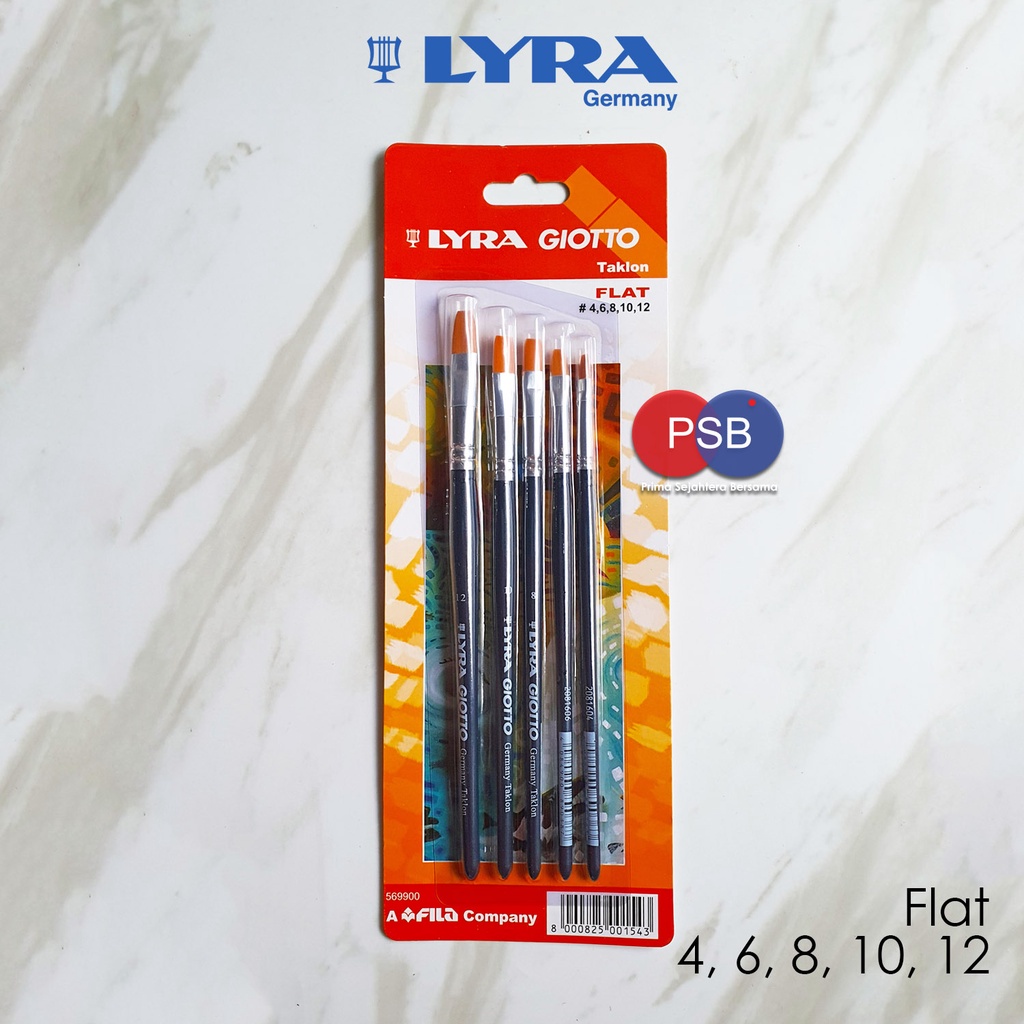 

Kuas Lukis Lyra Giotto Set Flat / Lyra Brush Set / Kuas Lukis Rata