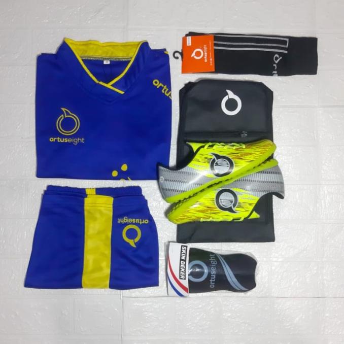 Promo Paket Komplit 5 Set Sepatu Futsal Anak Ortuseight Bonus Jersey