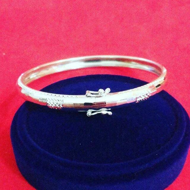 [Baru] Gelang / Bangle Bangkok Perak Silver 925 Lapis Emas Putih Original Berkualitas