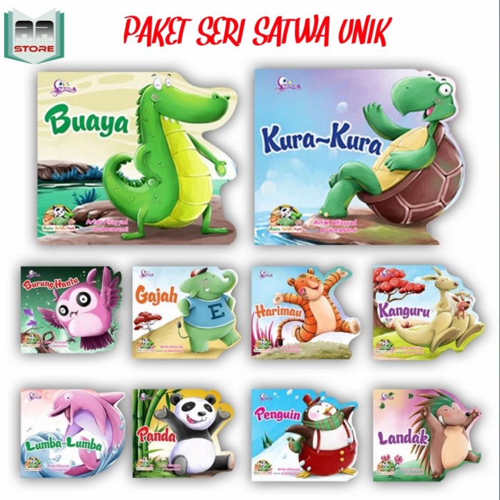 

Disc!! Buku Cerita Anak Bergambar - Paket Satwa Unik 10 buku