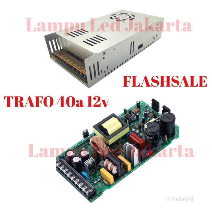 [New] Trafo 40A 12V 480Watt. Powersupply 40A 12V 480W. Trafo Travo Cctv 40A Limited