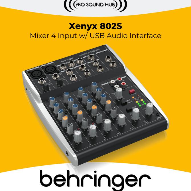 Behringer Xenyx 802S 802 Mixer 4 Channel Usb Audio Interface Soundcard Premium