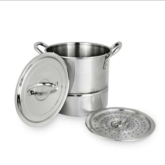 [Ori] Panci Stock Pot Stainless  Steamer Uk 26 Cm Golden Flying Fish Limited