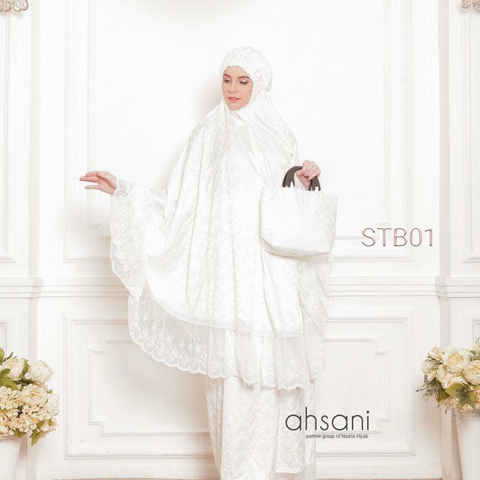 [Original] Mukena Sutra Paris Renda Tile / Mukena Mahar / Mukena Sutra / Mukena Limited