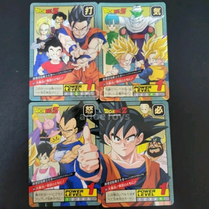 ✅Baru Dragon Ball Kartu Set 4 Connecting Power Level Goku Buu Trunks No Shf Diskon