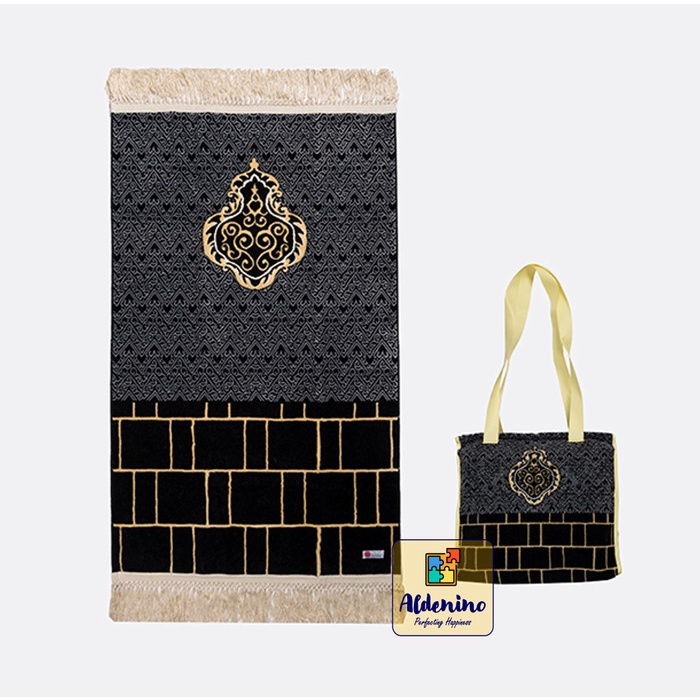 [Original] Sajadah Kiswah Minwal Asli Madinah Motif Kaaba Wall / Dinding Ka'Bah Berkualitas
