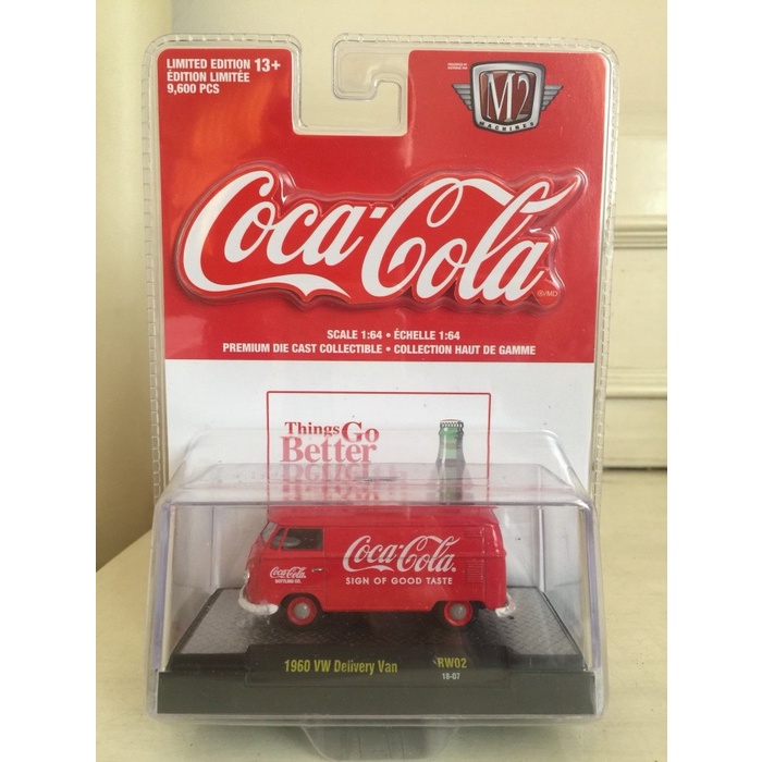 ✅COD M2Machines 1960 1/64 Vw Delivery Van Coca Cola Terbaru