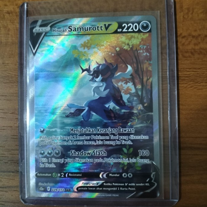 ✅COD Pokemon Tcg Indonesia Vstar Semesta Hisuian Samurott V Sar Terbatas