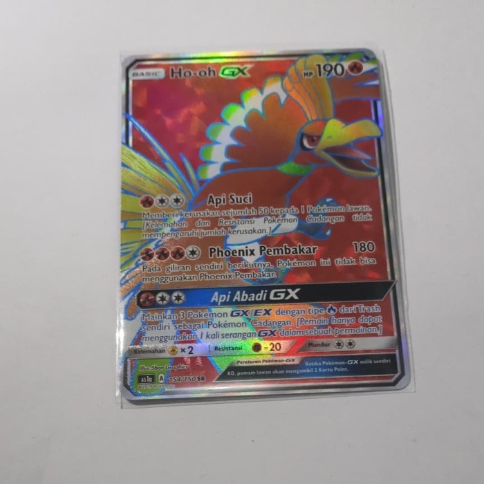 ✅COD [Kartu Pokemon] Hooh Gx Sr / Ho-Oh Gx Sr Berkualitas