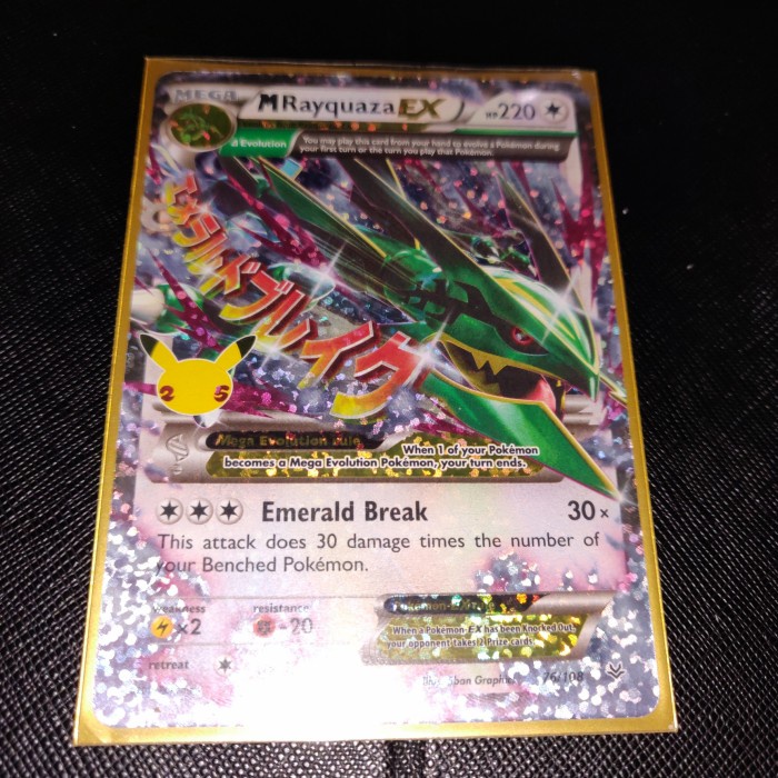 ✅COD Kartu Pokemon Tcg 25Th Anniv Celebrations Classic M Mega Rayquaza Ex Berkualitas