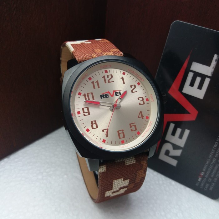 ✅New Ori Jam Tangan Revel Ge8603 Black Brown Garansi Resmi 1 Thn Original Limited