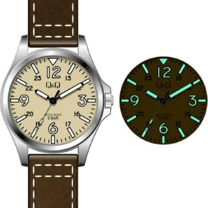 ✅New Ori Jam Tangan Pria Original Qnq Qq QQ Kulit Leather Limited
