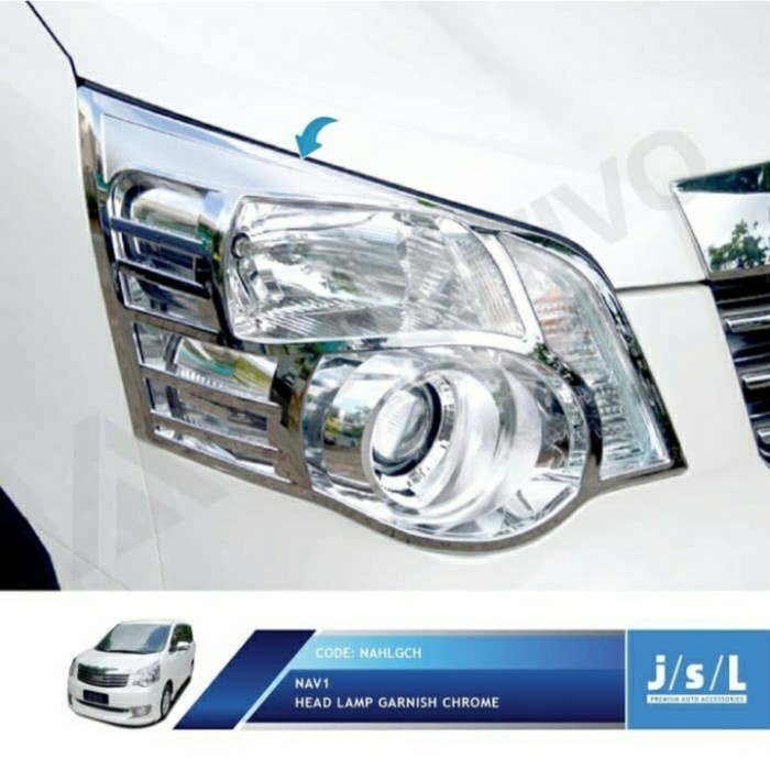 ✅Original Garnish List Cover Depan / Head Lamp Garnish Chrome Nav1 Nav-1 Terbaru