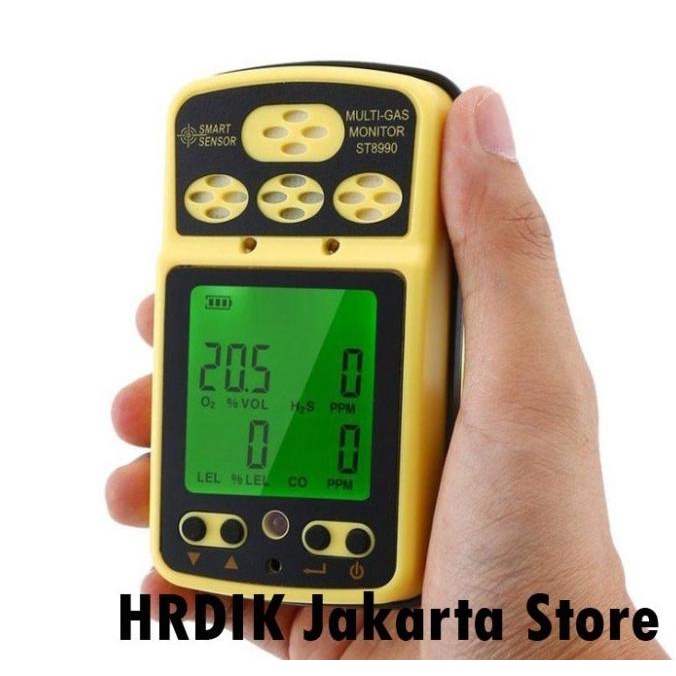 Readyy St8990 Smart Sensor Gas Detector H2S O2 Co Lel Monitor