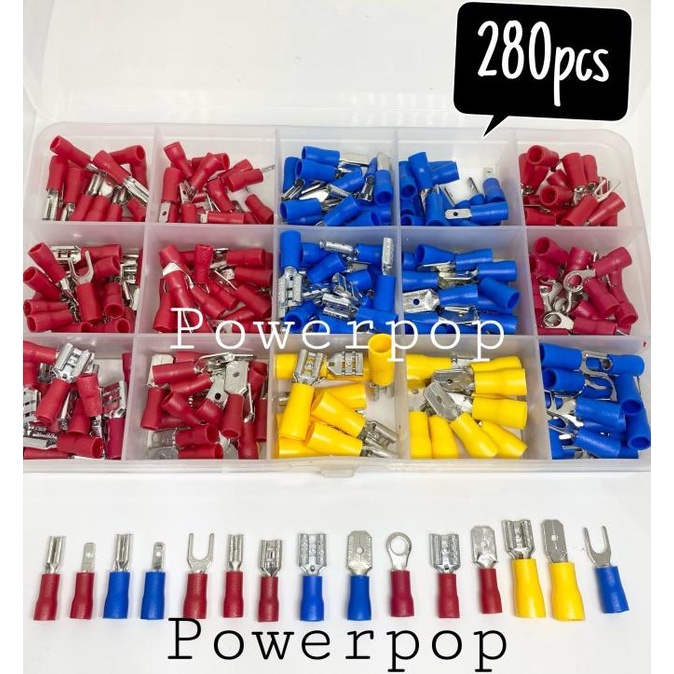 Konektor Kabel Skun Terminal Sambungan Listrik Insulated KitSet + Box