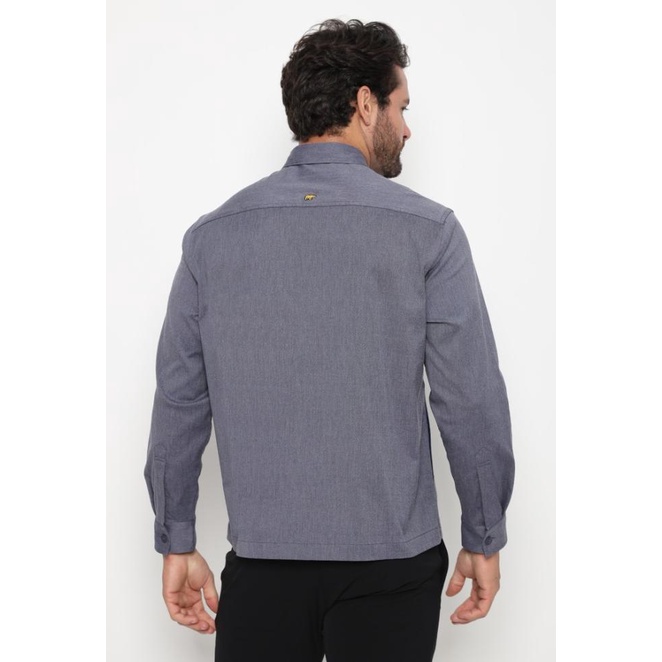 Jack Nicklaus Cedric Kemeja-Jaket Pria Lengan Pendek Regular Fit Navy