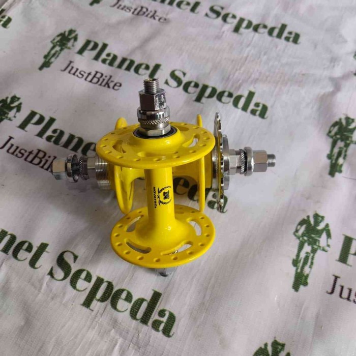 [Baru] Hub Novatec Fixie Track 36H 16T Double Fixed Bearing Kuning Power Limited