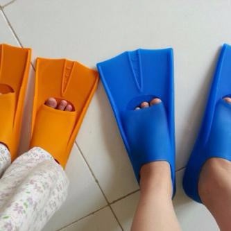 [COD] Sepatu Katak /Fin Pendek Bahan Karet Untuk Anak Renang Berkualitas