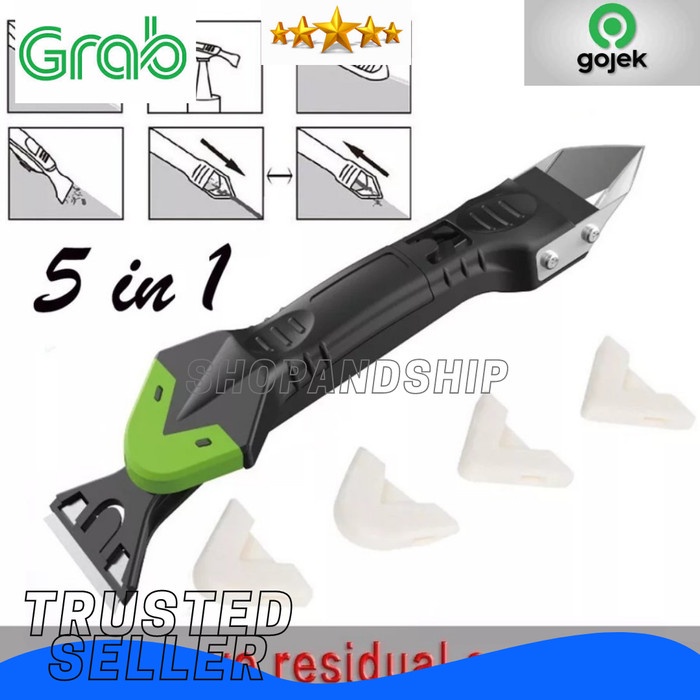 

5In1 Sealant Scrap Tool Alat Pembersih Perapi Lem Silikon Nat Lantai