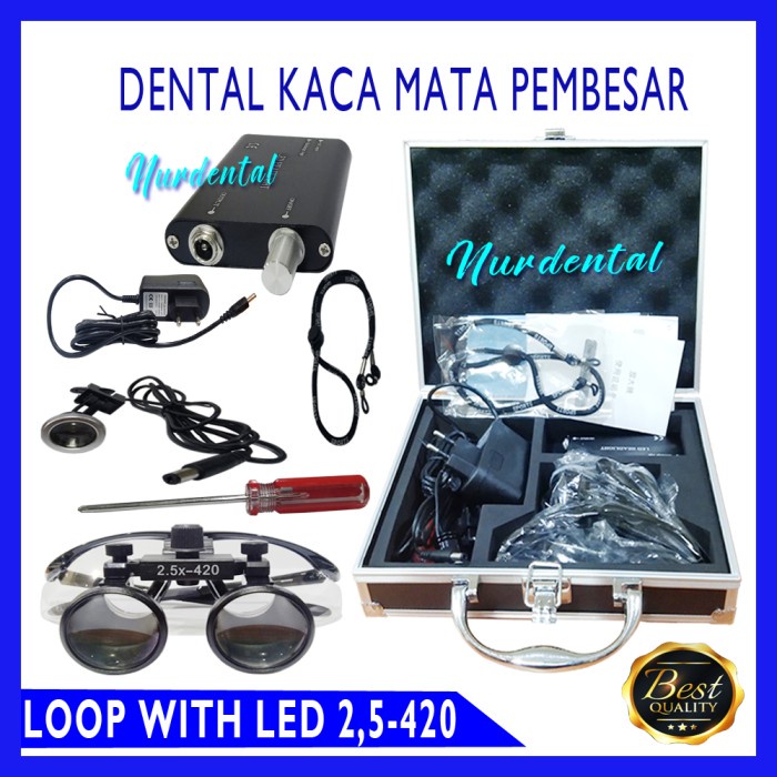 

Loop loupe lup with led kaca mata pembesar dental loops dental endo