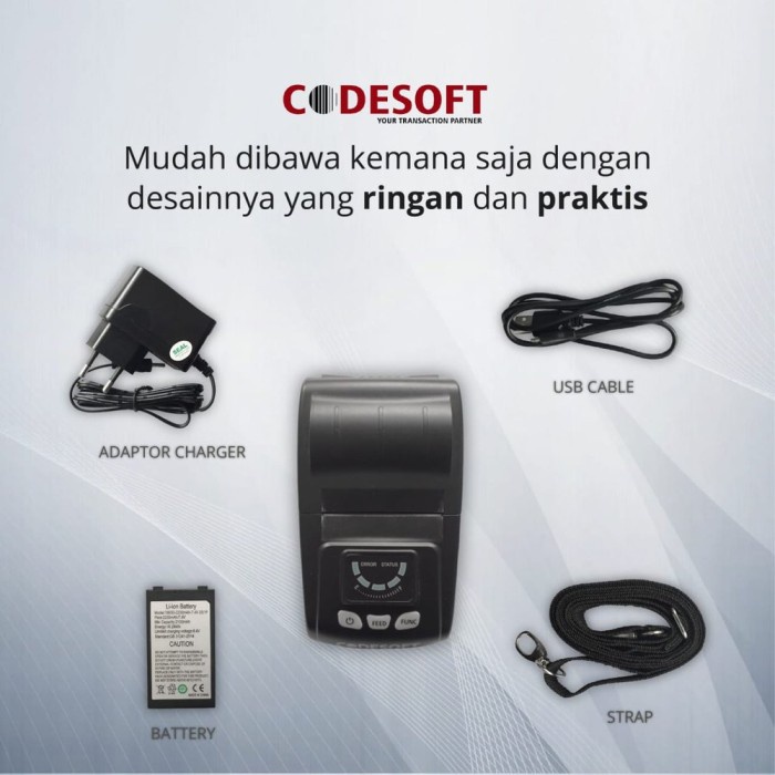 

Printer Thermal Bluetooth Codesoft HPM200e NEW Terbaik