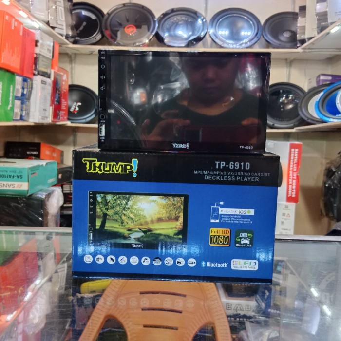 ✅Sale Headunit Doubledin Thum Tp-6910 Non Cd Pullglas Millorink Supot Mp5 Berkualitas