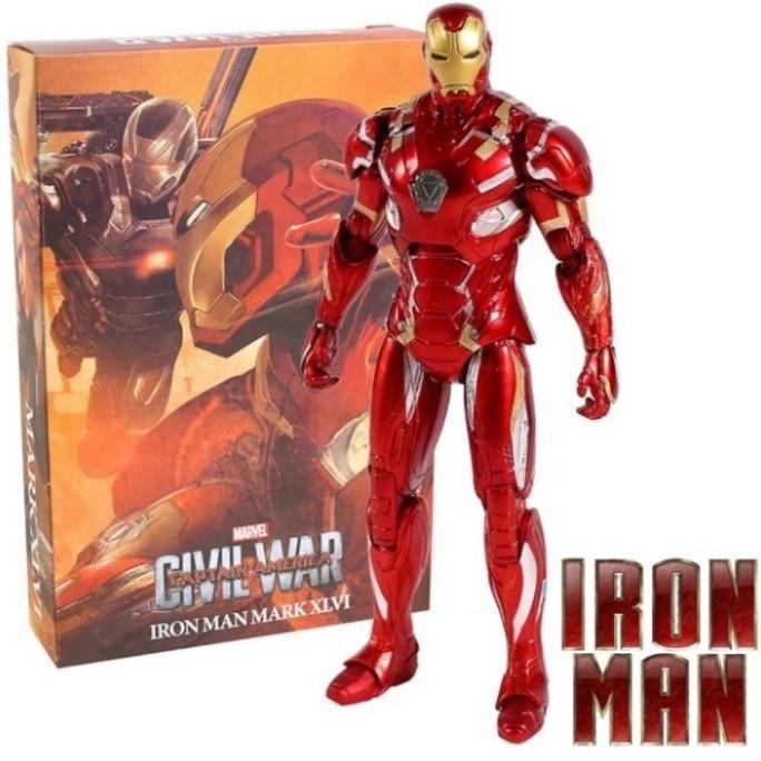 Marvel Ironman Mark 46 Civil war Action Figure with Led skala ZD Toys
