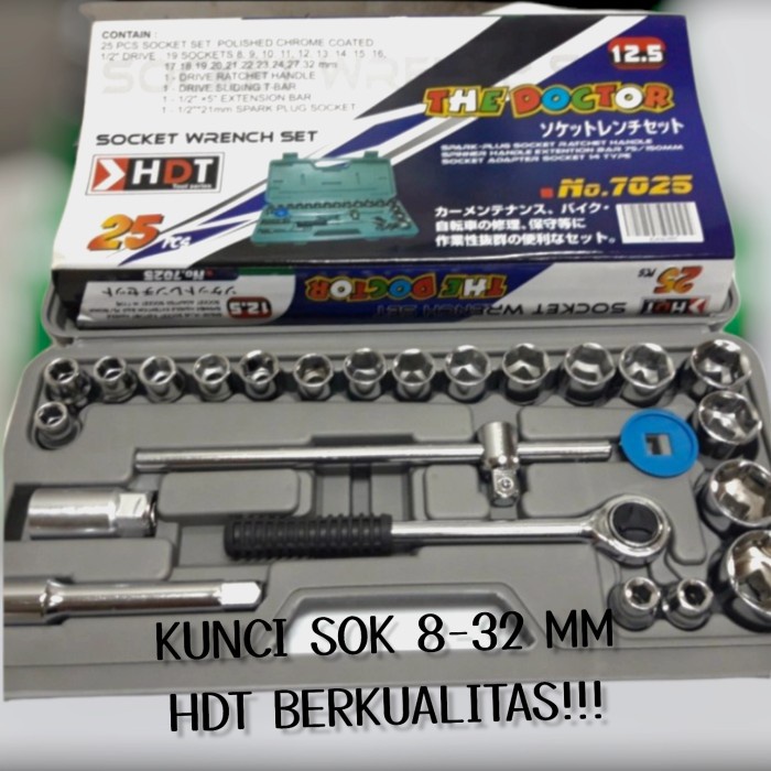 ✅New Kunci Sok 8 32 Mm - Kunci Socket Set 8 32 Mm Berkualitas - Sok 25 Pcs Berkualitas