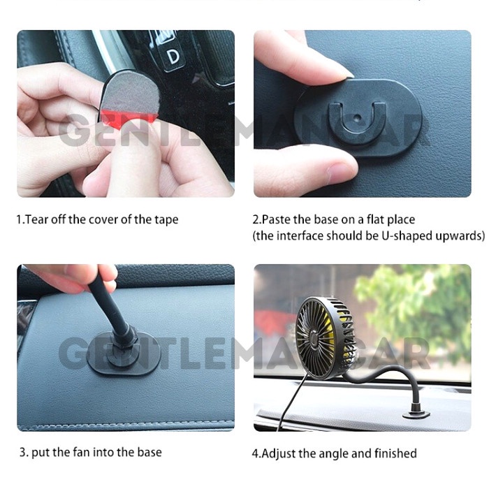 Cooling Fan Jok Tengah Kursi Belakang 360 Usb Kipas Angin Mobil