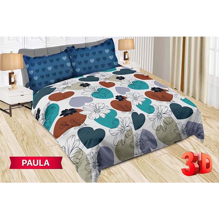 ✅Ori Bedcover Amp Sprei Rumbai Set Bonita King 180X200 Corak Paula Limited