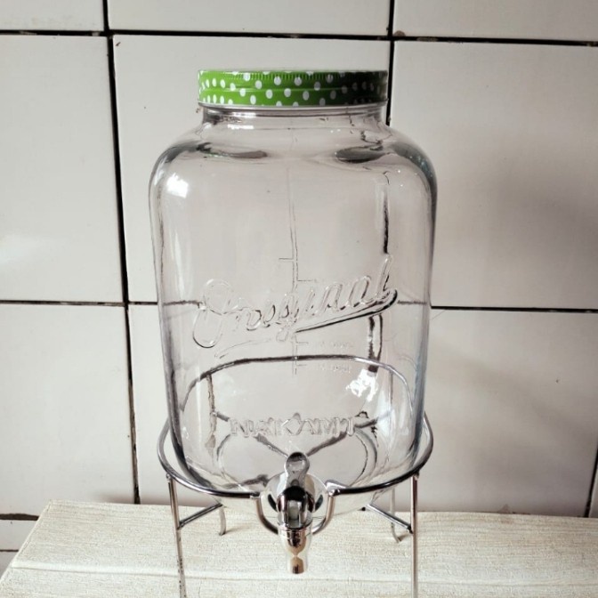 ✅Ready Dispenser Kaca Air 11 Liter/Beverage Dispenser/Glass Jar Terbatas