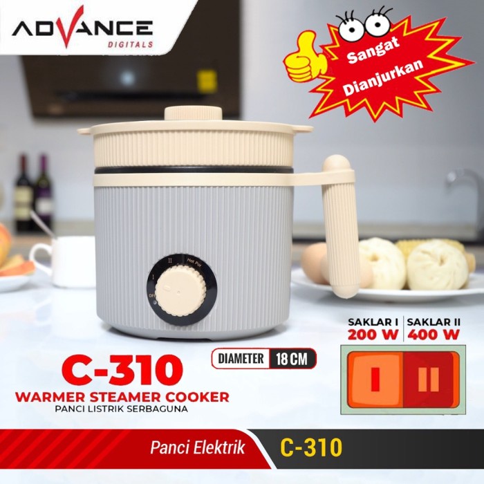 ✅Ready Produk Resmi Advance C-310 Panci Listrik Elektrik Panci Elektrik Multi Terbaru