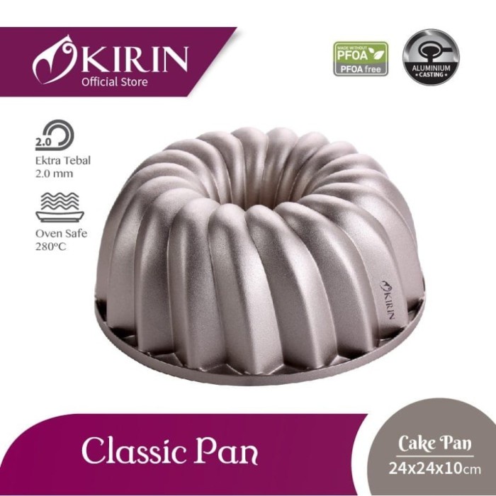 

✅Original Kirin Premium Cake Pan Die Cast Classic Champagne Gold Terbatas