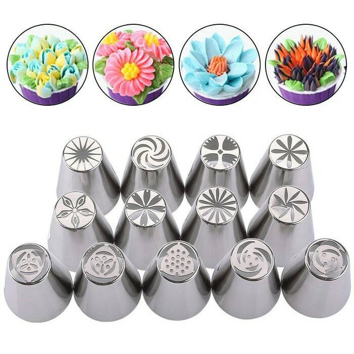 

✅Original Spuit Rusia Russian Piping Tips Nozzle Noozles 13 Piece Terbatas