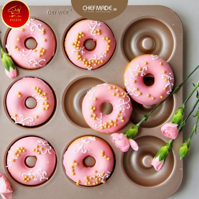 

✅Original Cetakan Donat 12 Lubang / 12 Cup Donut Pan Chefmade Wk9225 Berkualitas