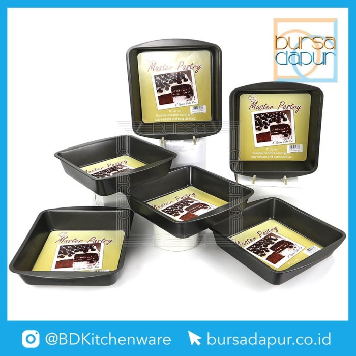 

✅Original Loyang Kue Anti Lengket / Master Pastry Square Cake Pan 8 - 6 Pc Terbatas